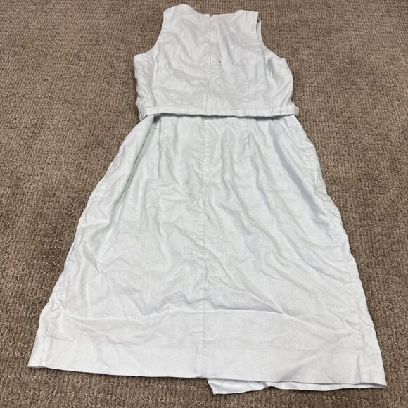 Ann Taylor Dress Green Belted Sleeveless Women’s Size 2 Petite - Picture 12 of 13
